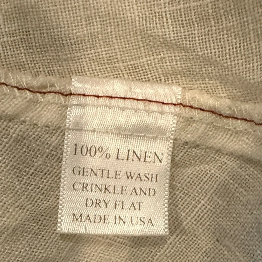 Vintage Magnolia Pearl sheer linen Cream Long Sleeve Dress - Picture 9 of 10